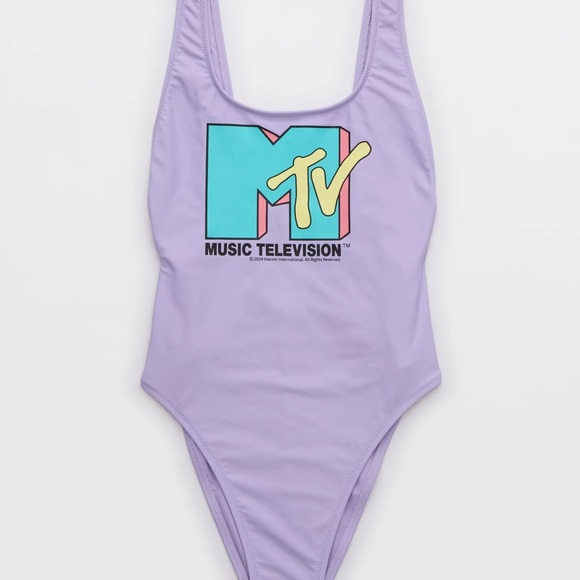 Aerie MTV Birthday Scoop Cheekiest One Piece Swimsuit NWT. - Picture 3 of 6